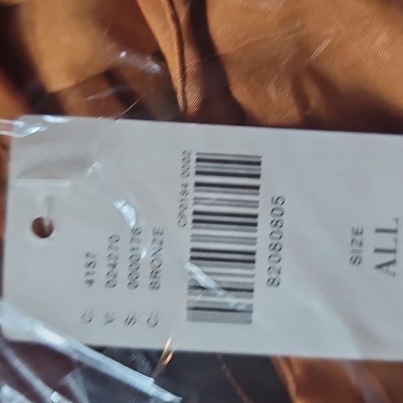 Anthropologie Satin Kaftan Tie Front Maxi Dress OS Adjustabe In Bronze NWT$200 - Picture 12 of 13